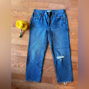 Madewell Classic Straight jean cut size 30